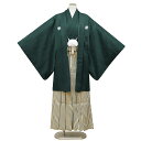 【レンタル】 成人式 紋付袴 9点セット【対応身長：160cm～165cm】羽織袴レンタル フルセット men085-s （mb151-hb043）【往復送料無料】 二十歳 羽織袴 レンタル 成人式 袴 緑 無地 ストライプ 羽織袴 紋 丸に違い鷹の羽 20歳 メンズ レンタル着物 成人式 謝恩会