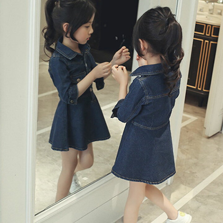 楽天市場】女の子 デニムワンピース 子供 キッズ ワンピース : NISHIKIYA