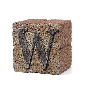 アルファベットブロック W 幅75mm×奥行60mm×高さ75mm アルファベットレンガ 4532126506266 倉庫No0001