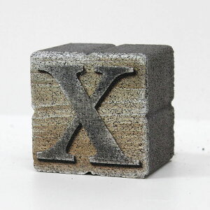 アルファベットブロック X 幅75mm×奥行60mm×高さ75mm アルファベットレンガ 4532126506273 倉庫No0001