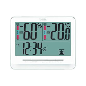 タニタ 温度計 デジタル温湿度計 TT-538 ホワイト 日付表示 時刻表示 時計 4904785553811
