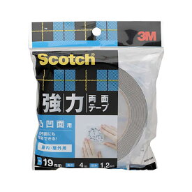 3M スコッチ 強力両面テープ 凸凹面用 19mm×4m SKH-19R スリーエム 4550309264505