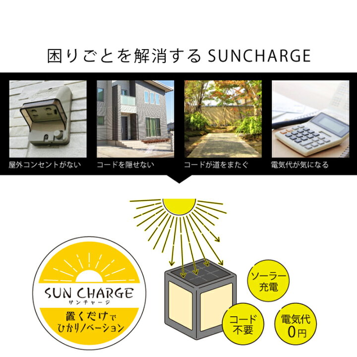 楽天市場】タカショー ひかりノベーション SUNCHARGE 道のひかり 2個 