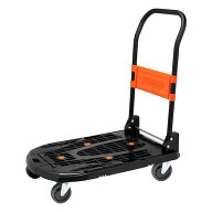 TRUSCO 樹脂台車 新型 カルティオ ブラック 折り畳み 運搬台車 トラスコ MPK-780-BK 4550414269273