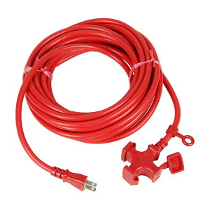 KOWA �\�t�g�^�C�v �����R�[�h 15A 10m KM01-10 ���b�h 3�c�N�` 3�� �h�o�L���b�v�t 125V 1500W�܂� 4580138480012