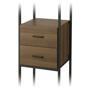 ルミナス ウッドシェルフ用2段チェスト 幅38cm 奥行42cm ブラウン CN-F2C40BR 4550668043483