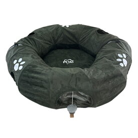 ペットアイ まるでドーナツトンネルベッド カーキ 犬猫用 寝具 ベッド 4522620992252