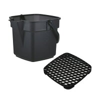 【お得セット】大和プラスチック BUCKET エンジョイ 10型 クリアブラック + ドレイニングトレイ 23型 ブ…