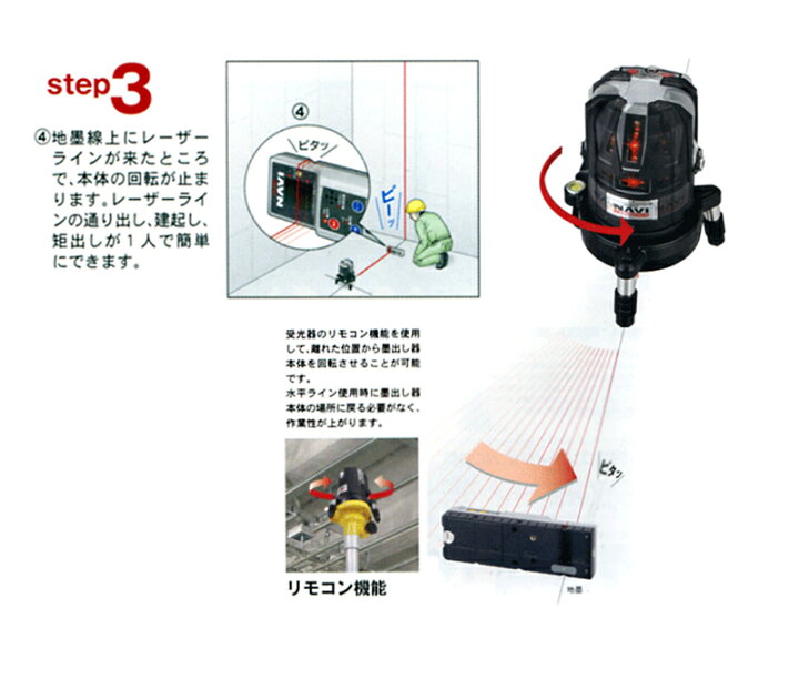 楽天市場】タジマ レーザー墨出し器 GT5Z-NI 三脚セット (レーザー 
