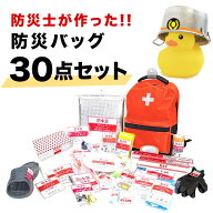山善 防災バッグ 非常用 装備品 アイテム30点セット YBG-30R　リュック 消耗品 防災 持ち運び 簡易　防災…