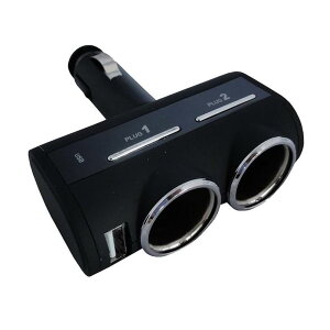 プロキオン(Procyon) シガーソケット 2連 USB スイッチ付き 12/24V DL-76