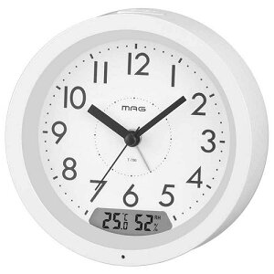 ノア精密 自動点灯デジアナ目覚まし時計 レイ T-786 WH-Z