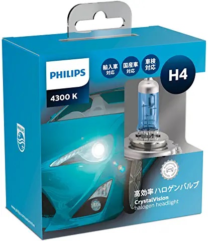 Philips(フィリップス)  ヘッドライト ハロゲン H4 4300K 12V 60 55W  2個入り  CV-H4-2