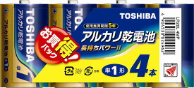 TOSHIBA アルカリ単1電池4本パック　LR20L4MP