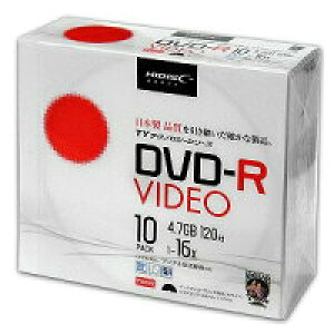 HIDISC DVD-R ^p 16{ 120 zCgChv^u 5mmXP[X (10) TYDR12JCP10SC