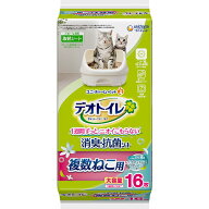 ユニチャーム　デオトイレ　消臭・抗菌シート　複数ねこ用　ふんわり香るナチュラルガーデンの香り　16枚…