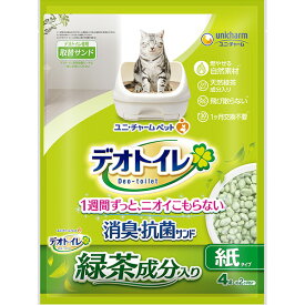 ユニチャーム　デオトイレ　緑茶成分入り消臭・抗菌サンド　紙タイプ　4L