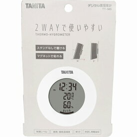 タニタ デジタル温湿度計 ホワイト TT-585-WH 卓上 マグネット 丸型 TANITA