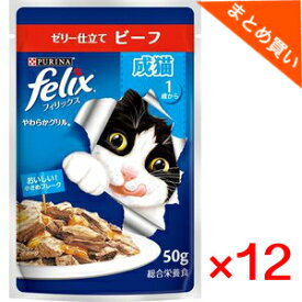 ネスレ　フィリックスパウチ　成猫ビーフ　50g×12袋　まとめ買い