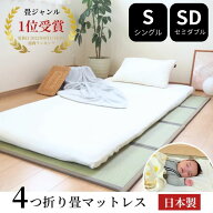 【マラソン限定★割引クーポン配布中】国産 畳 マット 折りたたみ 滑り止め付 【シングル / セミダブル】…