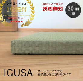 【ポイント5倍★4/27 09:59迄】国産 置き畳 畳 マット 琉球畳 い草 88×88cm×厚み30mm(単品 1枚) 半畳 縁なし 床冷え防止 調湿 防音 3畳 4畳半 6畳 サイズオーダー【 置き畳 畳み 縁なし畳 畳 ユニット畳 88×88 30mm フローリング 敷くだけ 】