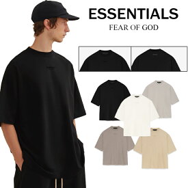 FOG ESSENTIALS ロゴ 半袖シャツ Tシャツ T-shirt 両面ロゴ メンズ レディース オーバーサイズ オフホワイト フィアオブゴッド Fear Of God　ユニセックス 春夏 夏 半袖 正規品 男女兼用