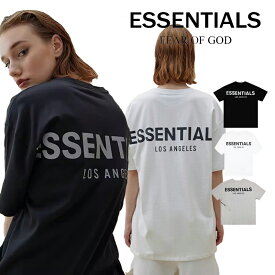 FOG Essentials Los Angeles 3M Boxy T-Shirt ロゴ Tシャツ 半袖シャツ エッセンシャルズ 両面ロゴ メンズ レディース オーバーサイズ オフホワイト フィアオブゴッド Fear Of God　ユニセックス 春夏 夏 半袖 男女兼用