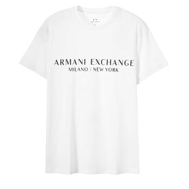 アルマーニ エクスチェンジ ARMANI EXCHANGE Tシャツ メンズ 半袖 ブラック ホワイト 丸首 ロゴ コットン ブランド 8nzt72 Sサイズ Mサイズ Lサイズ XLサイズ 8nzt72-z8h4z
