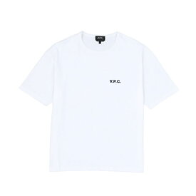 アーペーセー A.P.C. Tシャツ カットソー トップス ロゴ入り プリント 半袖 クルーネック Sサイズ メンズ AAB ブランド ホワイト H26194