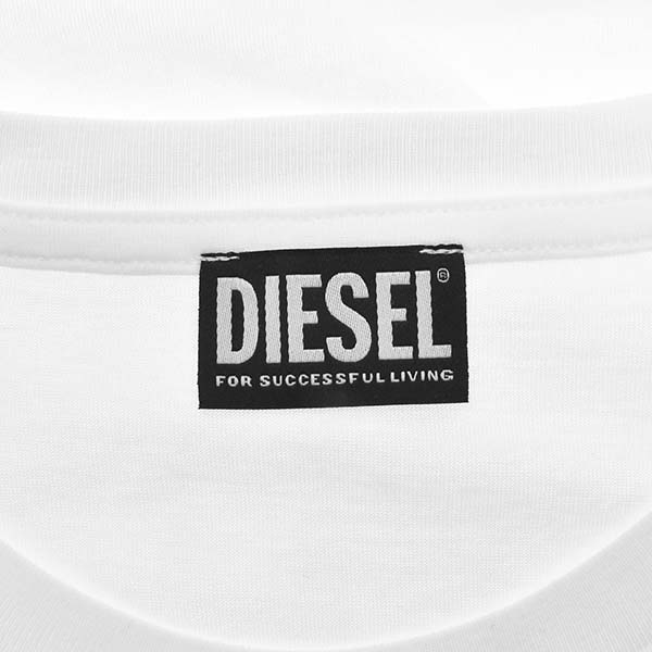 ディーゼル DIESEL Tシャツ カットソー トップス クルーネック 半袖 Mサイズ メンズ ブランド ホワイト A02877 |  fashion-labo（ファッションラボ）