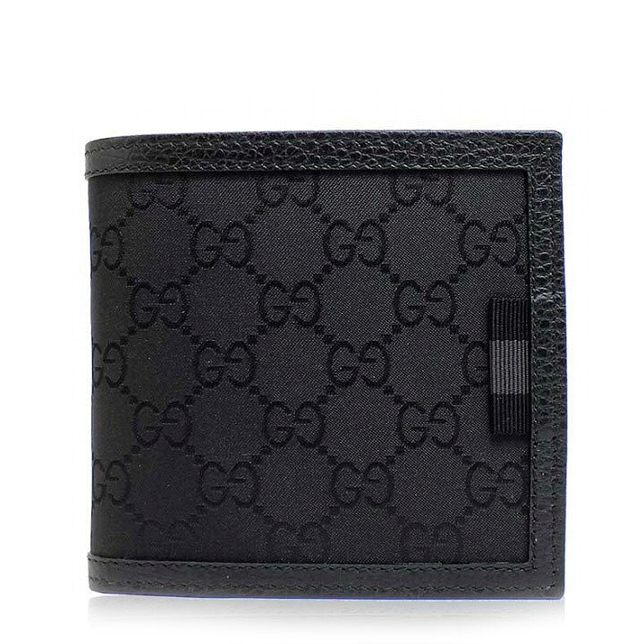 楽天市場】グッチ GUCCI 財布 二つ折り財布 GGナイロン ブラック  