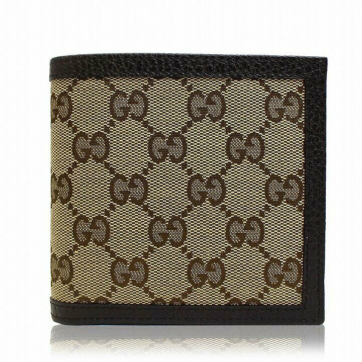 楽天市場】グッチ 財布 GUCCI メンズ 二つ折り財布 ベージュ×ダーク  