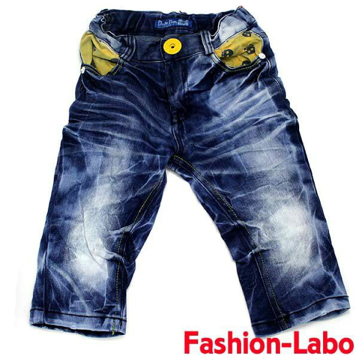 楽天市場 デニム ジーンズ 男の子 子供服 Denim Bump 刺繍 クラッシュ ハーフパンツ 韓国子供服 ウエストゴム ドクロ スカル Denimbumpscullbuild Fashion Labo ファッションラボ