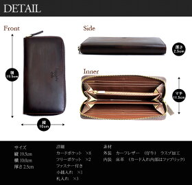 luminioルミニーオ長財布牛革オイルドレザーラウンドファスナーラスプ加工luyon2014
