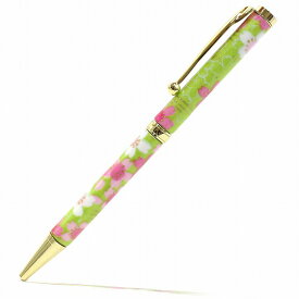ボールペン クロスタイプ 油性 0.7mm 美濃和紙 日本製 桜と流水 グリーン luminio ルミニーオ tm-1601gr お祝い