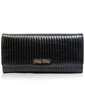 ミュウミュウ MIUMIU 長財布 レディース アウトレット ブランド 5m1109-viteshi-nero 女性 彼女