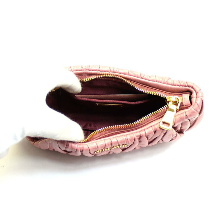 楽天市場】ミュウミュウ MIUMIU ポーチ リストレット レディース 
