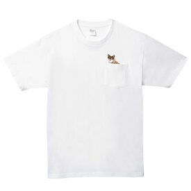 オリジナルプリント ペット 写真 Tシャツ オーダーメイドTシャツ シャツ 写真プリント 胸ポケット ペット 犬 猫 ネコ 子供 赤ちゃん メンズ キッズ レディース 半袖 無地 ロゴ ゆったり カジュアル 5.6オンス ppl-00109-a ペットプリントラボ