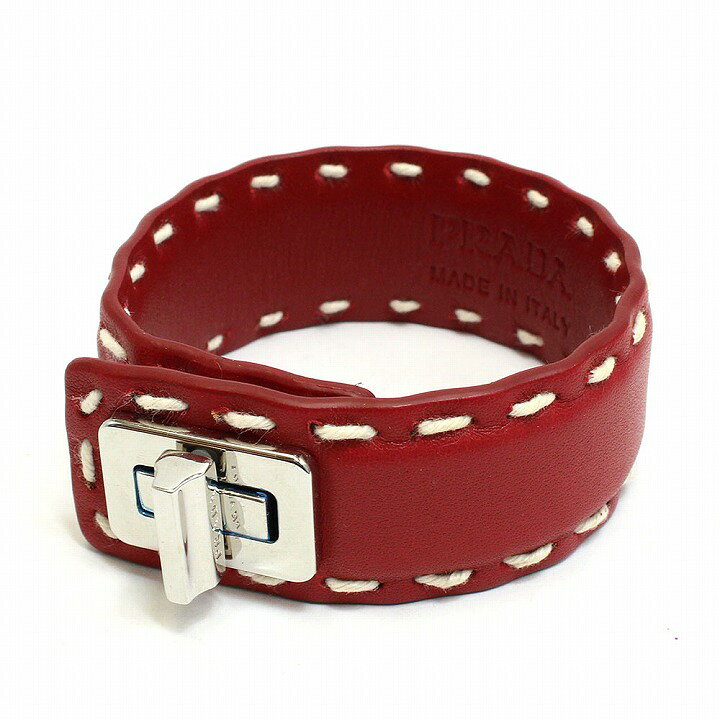 楽天市場】プラダ PRADA ブレスレット レディース レザー レッド ROSSO 