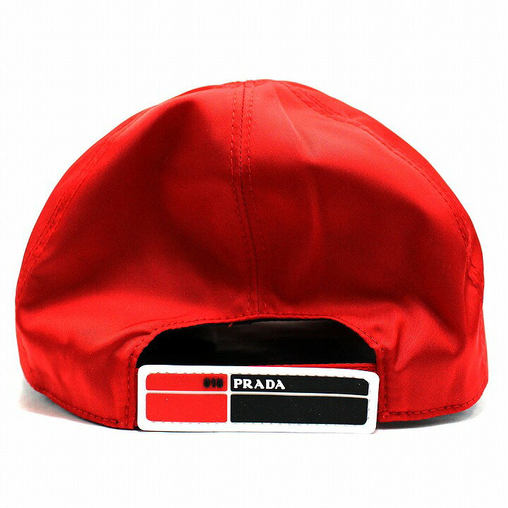 楽天市場】プラダ PRADA キャップ 帽子 ナイロン ロゴプレート レッド  