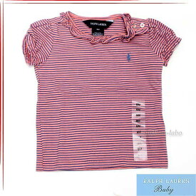 【楽天スーパーSALE10%OFF】ポロ ラルフローレン POLO RALPH LAUREN ベビー服 キッズ 子供服 女の子 Tシャツ 半そで 半袖 ボーダー カットソー ピンク ブランド アウトレット 370140110-065