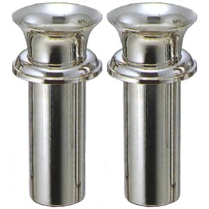 お墓用花立 ステンレス中入れツバ付花立 標準型(高級品) 1対(2本)セット 【サイズ】39mm / 44mm / 48mm / 54mm / 58mm / 68mm / 74mm / 89mm