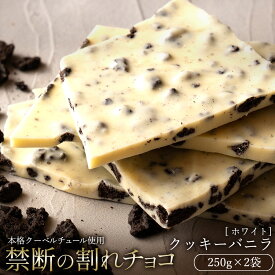 【今季限り数量限定】チョコレート チョコ 訳あり スイーツ 割れチョコ 本格クーベルチュール使用 割れチョコ クッキーバニラ 250g×2個 割れチョコレート 訳あり チョコ 大量 業務用 板チョコ 子供 お菓子