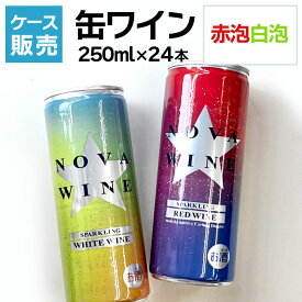 【ケース販売】 缶ワイン 24本 NOVAWINE ノヴァワイン【送料無料】 イタリア ワイン オープナー不要 ギフト 母の日 ワイン 赤 泡 250ML