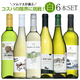 ソムリエ厳選白ワイン6本飲み比べ 送料無料 白 ワインセット wine ギフト 御中元 プレゼント ワイン 白ワイン 750ML