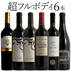 超フルボディ 6本セット 送料無料 赤 フルボディ イタリア スペイン ギフト 母の日 プレゼント 750ML