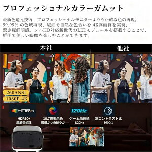 �y �Ēl���� �ȒP�ݒ�z4K�Ή� AI�S�����t�I�[�J�X �v���W�F�N�^�[ ���^ �ƒ�p Android HDMI DVD �e���r �Q�[�� Netflix PrimeVideo YouTube �V���� �����t�H�[�J�X �X�}�z�Ή� mini ������`�␳ �V�䓊�e 