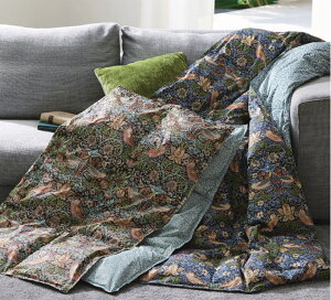 西川 モリスギャラリー 羽毛掛けふとん 肌掛け布団 シングルロング 150×210cm 0.25kg 日本製 モリス 羽毛布団 羽毛 掛け布団 羽毛掛け布団 肌掛け 肌布団 いちご泥棒 苺泥棒 ウィリアムモリス MG4