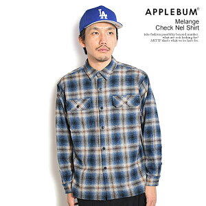 �A�b�v���o�� APPLEBUM Melange Check Nel Shirt 2520206 �����Y �V���c �`�F�b�N�V���c �l���V���c �������� �X�g���[�g