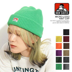�x���f�C�r�X BEN DAVIS MICRO LOGO KNIT CAP bdw-9546 �����Y �j�b�g�L���b�v �j�b�g�X �X�q �r�[�j�[ �X�g���[�g